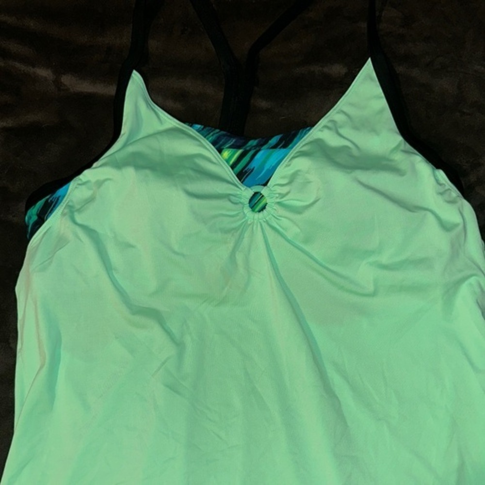 ZeroXposur Mint Bikini Top with Black Straps